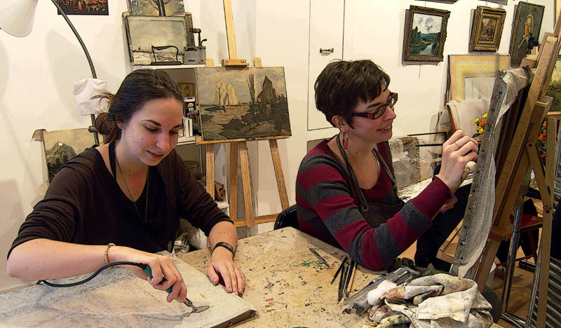 amandine et justine à l'atelier